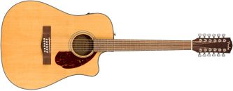 Fender CD-140SCE12-strengs  Natur med hard shell  med koffert   i prisen  