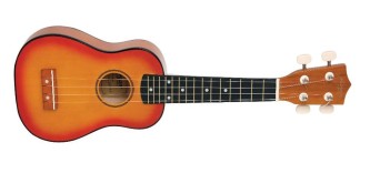Morgan UK S100 ukulele Sunburst med bag i prisen 