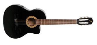 Morgan CG 10CE nylonstrengsgitar med cutaway og mikrofoner Svart