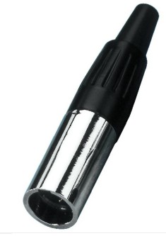 Monacor XLR-307/P, HANN mini-xlr for lodding på kabel  