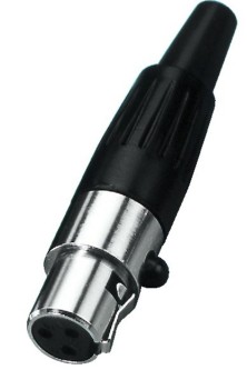 Monacor XLR-307/P, HUN mini-xlr for lodding på kabel  