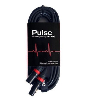 Pulse XLR-XLR kabel, 1 meter mikrofonkabel  med fargekoding 