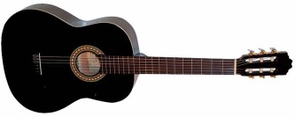Morgan CG 10 BK  1/2 størrelse (barnemodell) nylonstrengs gitar  Sort .