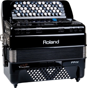 Roland FR-1XB  BK digitalt trekkspill.  V-Accordion  knappe system sort . Norsk eller svensk system 