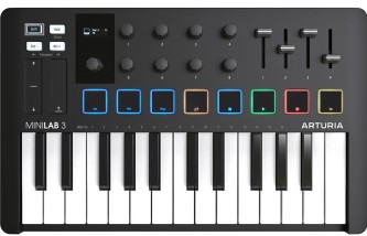 Arturia Minilab - 3- USB/Midi controller BK sort 25 tangenter Anslagsføling i tangentene
