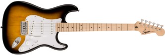 Squier Sonic Stratocaster elgitar 2 color sunburst Maple gripebrett 