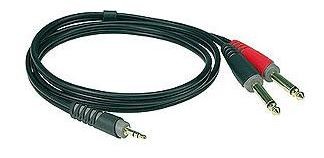 Klotz Y-kabel AY5-0300 3 m.  Stereo minijack  til 2 monojack  