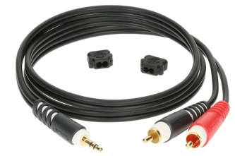 Klotz Y-kabel  stereo mini jack x 2 phono 3 meter  AY7-0300