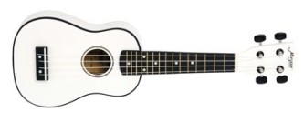 Morgan UK S100 ukulele. White med trekk i prisen 