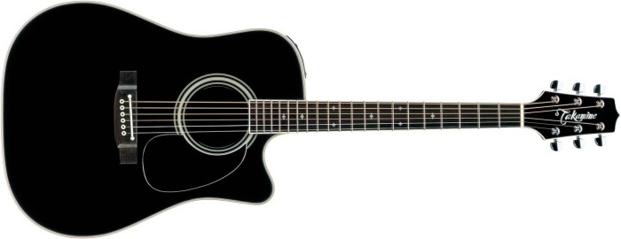 TAKAMINE EF341SC DREAD-BLK-A/E med original Takamine koffert med