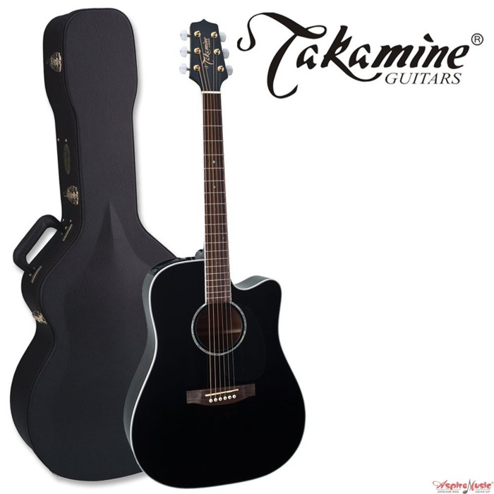 TAKAMINE EF341SC DREAD-BLK-A/E med original Takamine koffert med