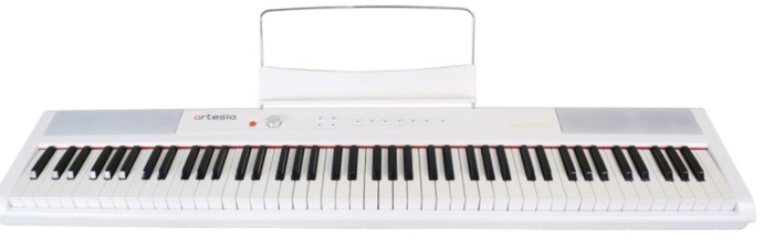 Artesia Performer-WH 88-Key Portable Digital Piano, hvit
